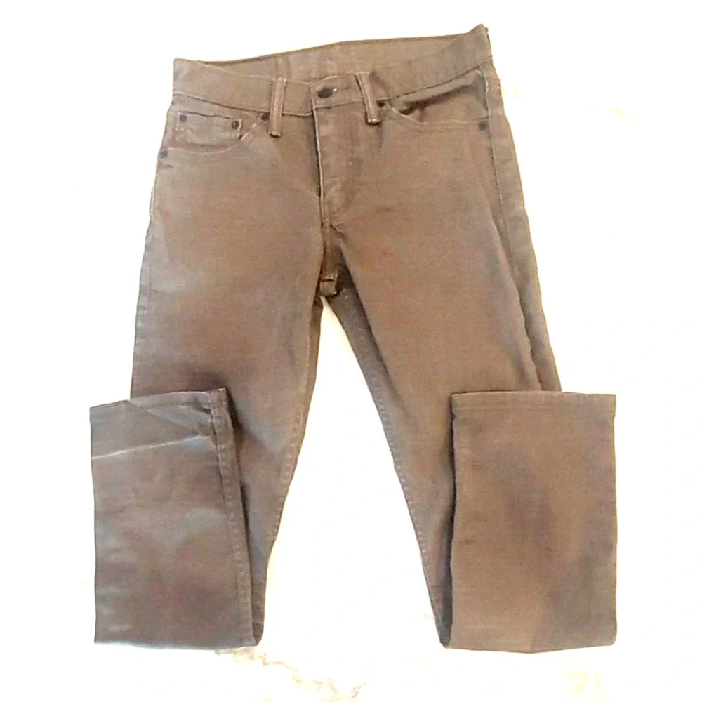 Men's Levi's 511 Slim Fit Stretch Jeans Tan ZIP‎ Fly 29W 28W